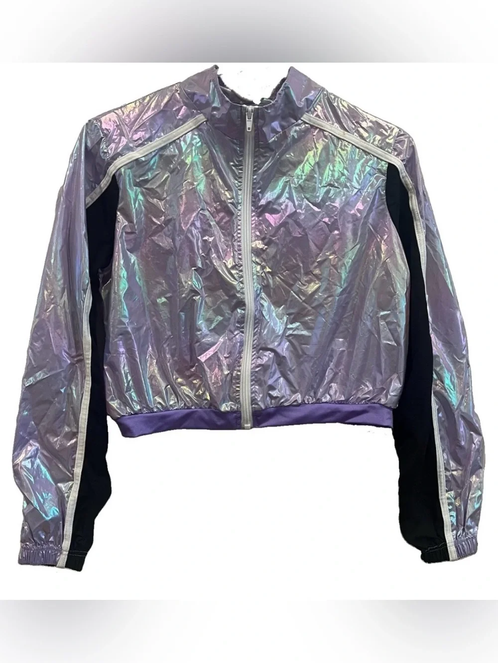 Dance Costume XL Child Lilac Weissman Pearlescent Lavender Front Zip Jacket